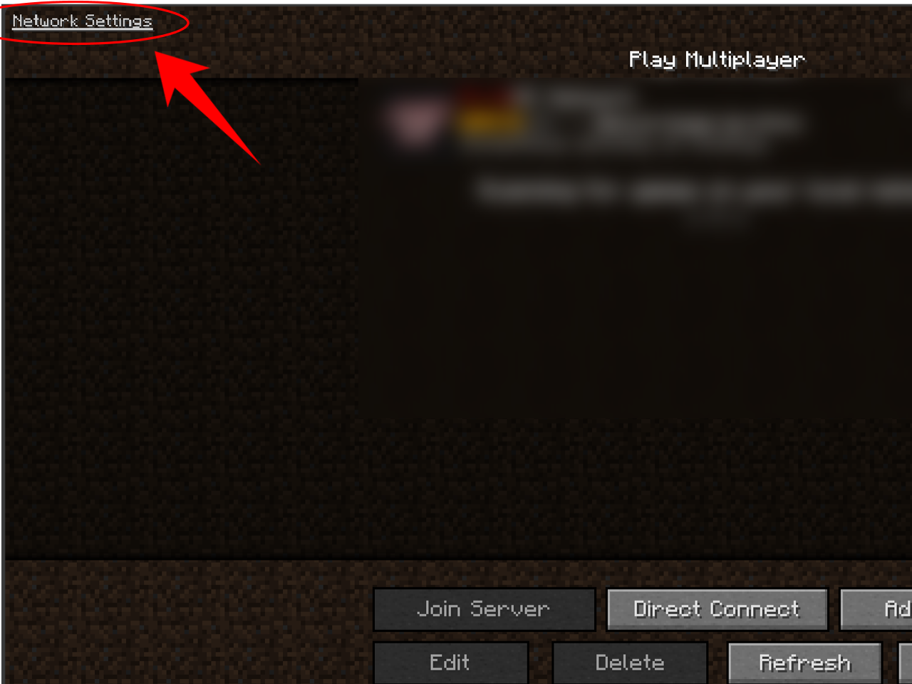 Network Settingsをクリック